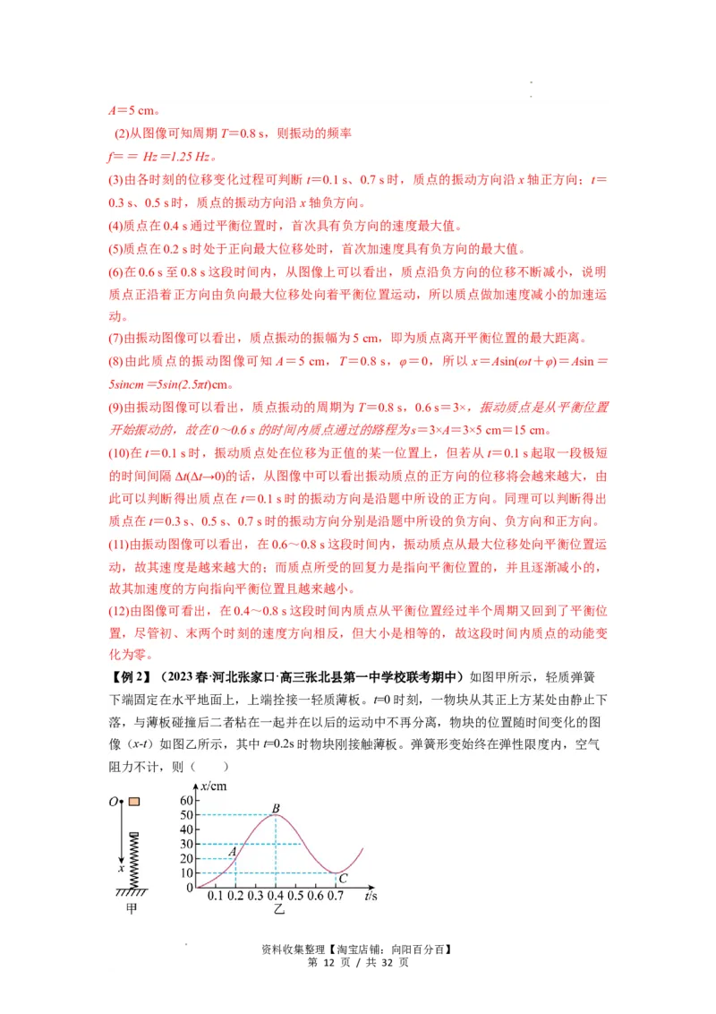 专题18机械振动（解析版）_04高考物理_新高考复习资料_2024新高考复习资料_一轮复习资料_完2024届高考物理一轮复习热点题型归类训练_专题18机械振动