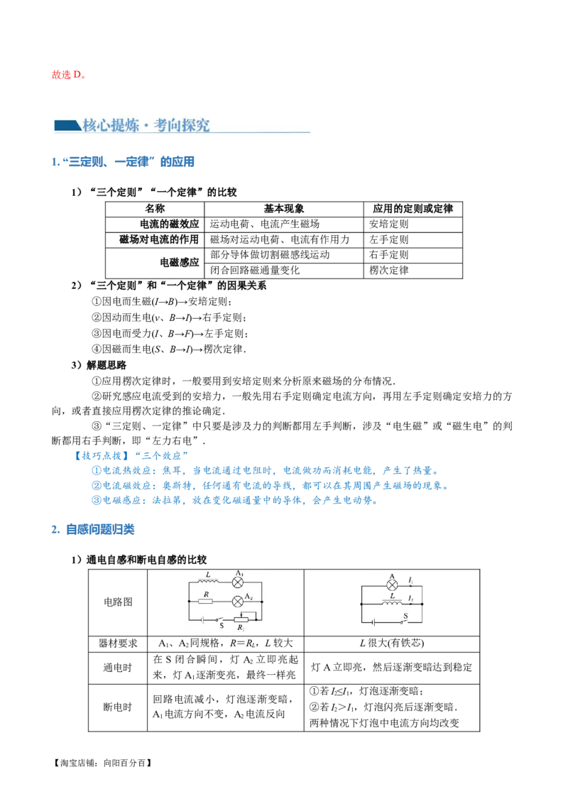 专题13电磁感应（讲义）（解析版）_04高考物理_新高考复习资料_2024新高考复习资料_二轮复习资料_2024年高考物理二轮复习讲练测（新教材新高考）_配套讲义（原卷版+解析版）