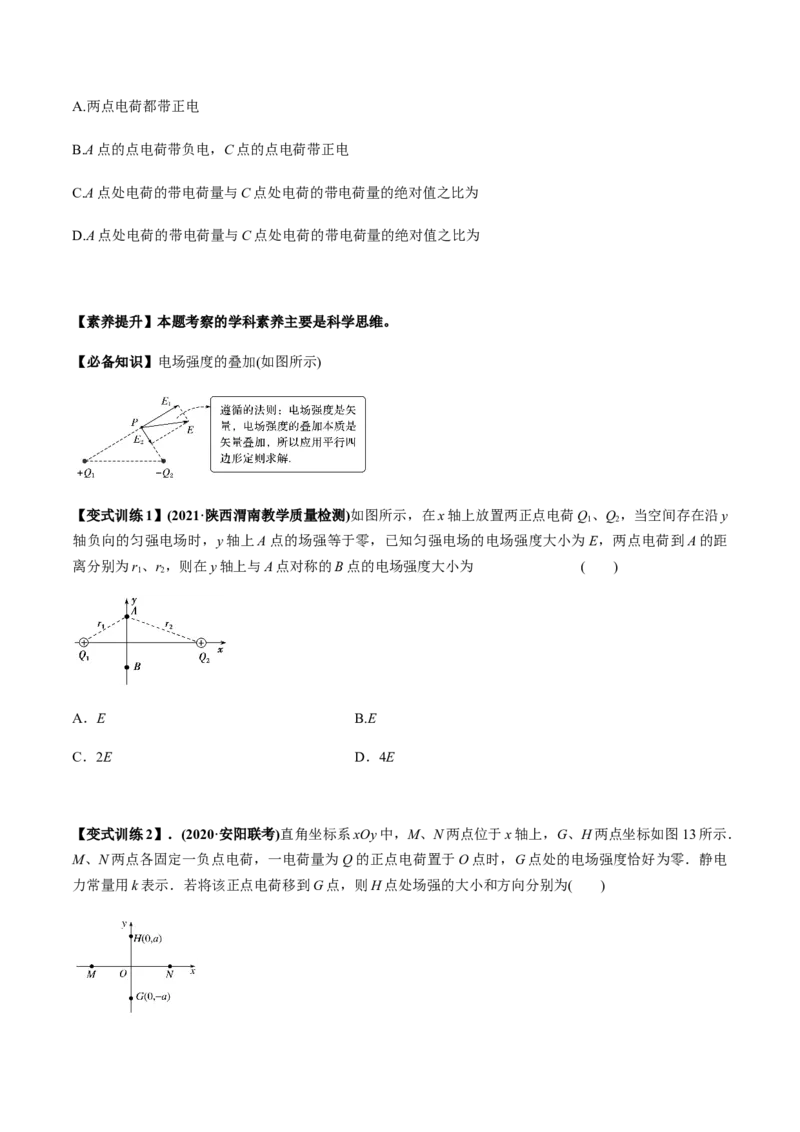 专题7.1电场力的性质讲原卷版_04高考物理_新高考复习资料_2022年新高考复习资料_2022年高考物理一轮复习讲练测（新教材新高考）