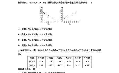 第二节变量间的相关性与统计案例教案_02高考数学_新高考复习资料_2022年新高考资料_2022届一轮复习讲练结合_第九章统计与统计案例_第二节变量间的相关性与统计案例