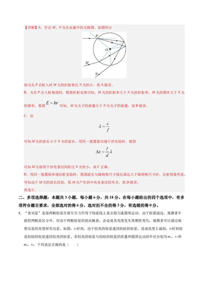 信息必刷卷01（陕西、山西、宁夏、青海专用）（解析版）_04高考物理_2025年新高考资料_2025考前信息卷_2025年高考物理考前信息必刷卷（陕西、陕西、宁夏、青海专用）3436514