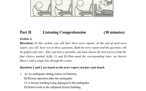 2015年06月四级真题第1套_02.四六级真题+模拟题（0128）_四级真题+音频+解析(0128)_02.2013&mdash;2015年旧题型_2015年06月CET4_2015.06四级真题word