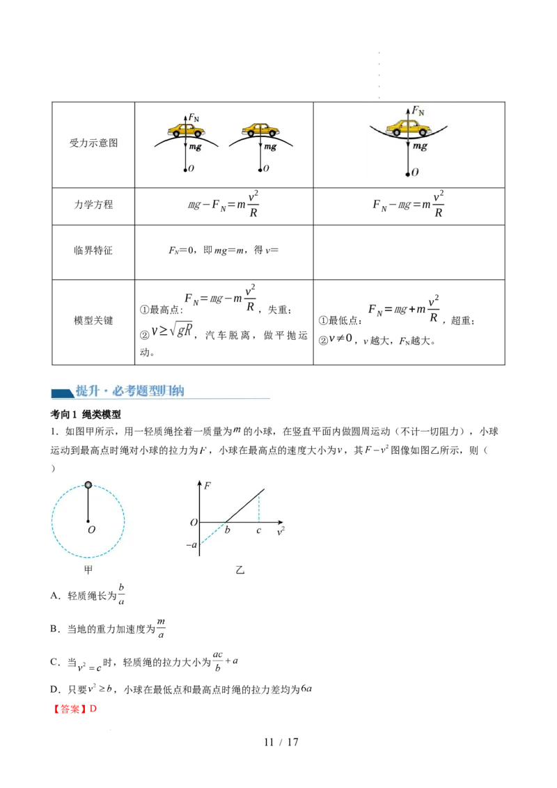 第19讲圆周运动的临界问题（讲义）（解析版）_04高考物理_新高考复习资料_2024新高考复习资料_一轮复习资料_2024年高考物理一轮复习讲练测（讲义+练习+课件）（新高考）_讲义+练习