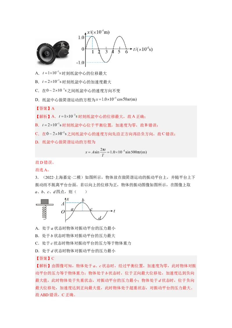 第十五章机械振动机械波测--2023年高考物理一轮复习讲练测（全国通用）（解析版）_04高考物理_通用版（老高考）复习资料_2023年复习资料_一轮复习