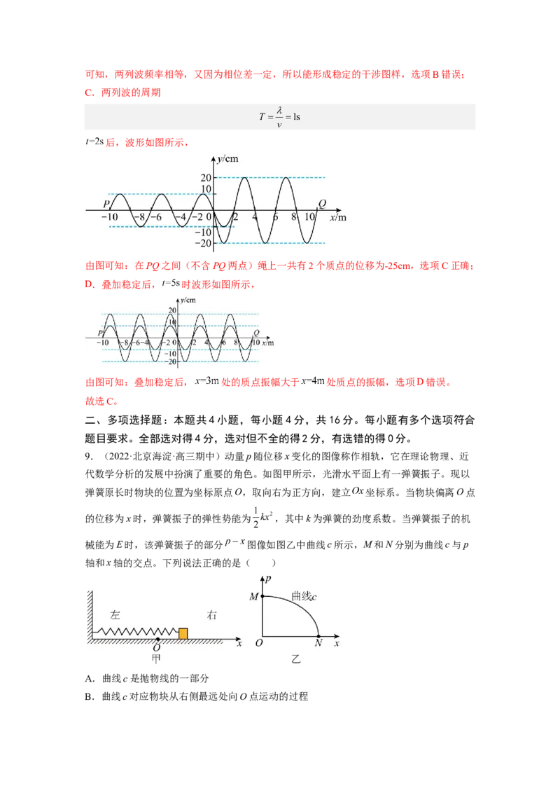 第十五章机械振动机械波测--2023年高考物理一轮复习讲练测（全国通用）（解析版）_04高考物理_通用版（老高考）复习资料_2023年复习资料_一轮复习