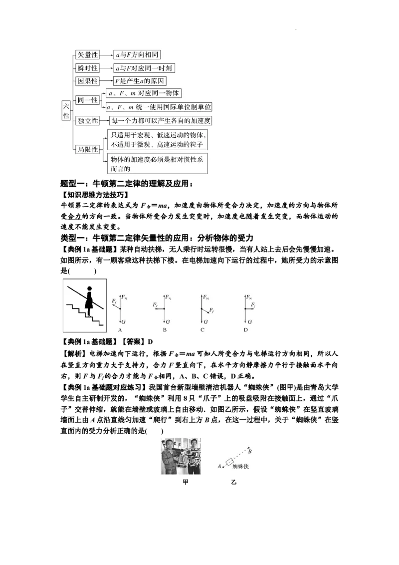 知识点11：牛顿三个运动定律的理解（解析版）_04高考物理_新高考复习资料_2024新高考复习资料_一轮复习资料_基础版2024届高考物理一轮复习讲义及对应练习