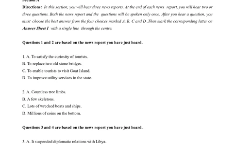 2016年12月四级真题第2套_02.四六级真题+模拟题（0128）_四级真题+音频+解析(0128)_02.2013&mdash;2015年旧题型_2016年12月CET4_2016.12四级真题word版