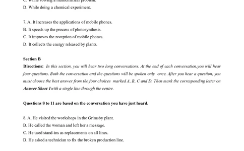 2016年12月四级真题第2套_02.四六级真题+模拟题（0128）_四级真题+音频+解析(0128)_02.2013&mdash;2015年旧题型_2016年12月CET4_2016.12四级真题word版