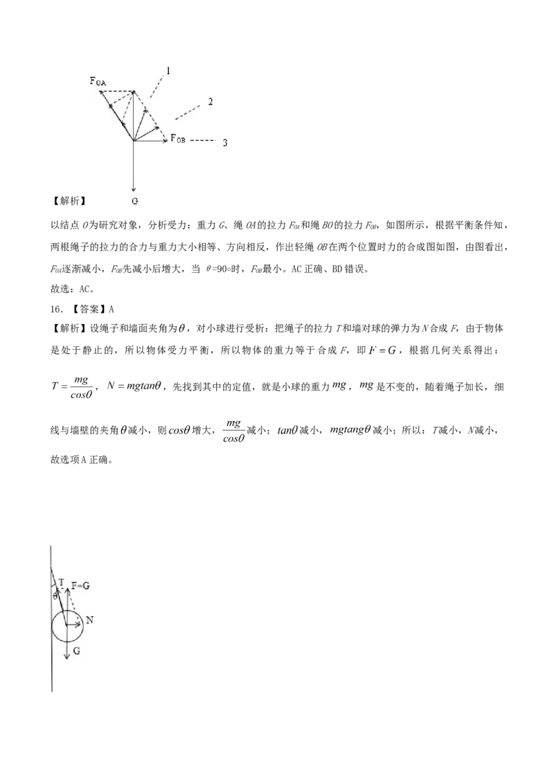 考向04动态平衡＼临界问题-备战2022年高考物理一轮复习考点微专题_04高考物理_新高考复习资料_2022年新高考复习资料_备战2022年高考物理一轮复习考点微专题
