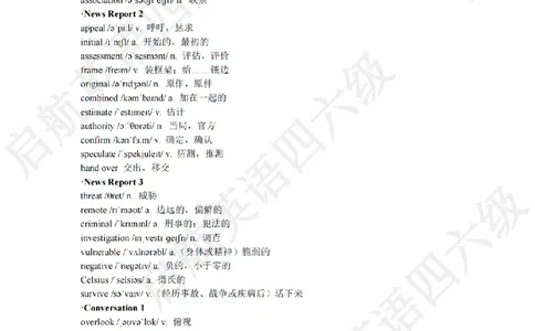 2022.6四级听力词汇_最新更新，视频都在这_2026、6月四级速转存易和谐_0、2025年12月四级_01.启航四级全程班马天艺_08.2021-2025听力真题词汇