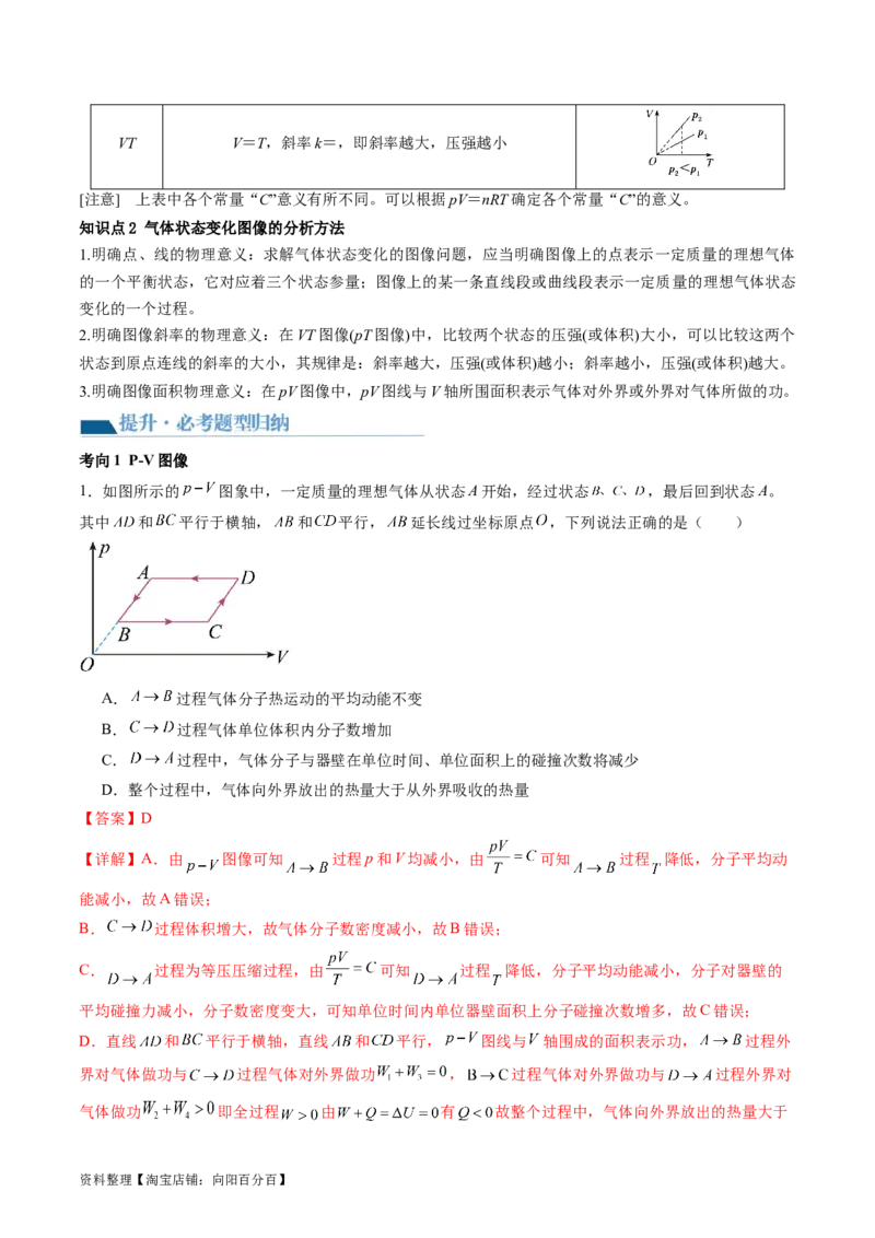 第67讲固体、液体和气体（讲义）（解析版）_04高考物理_新高考复习资料_2024新高考复习资料_一轮复习资料_2024年高考物理一轮复习讲练测（讲义+练习+课件）（新高考）_讲义+练习
