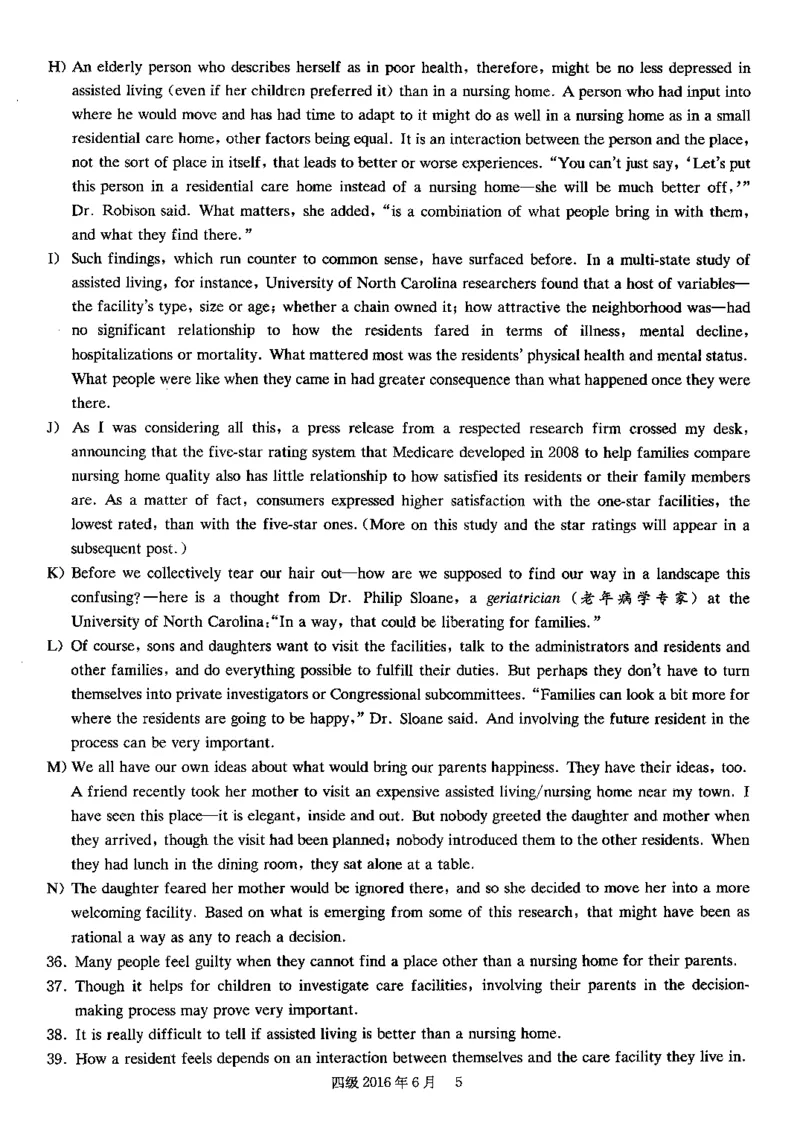 2016.06四级真题第1套可复制可检索_02.四六级真题+模拟题（0128）_四级真题+音频+解析(0128)_02.2013&mdash;2015年旧题型_2016年6月CET4_2016.06四级真题PDF