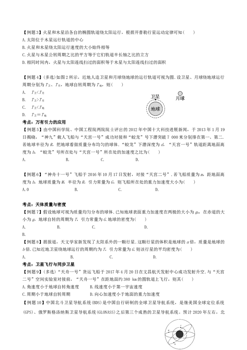 考向10万有引力应用-备战2022年高考物理一轮复习考点微专题_04高考物理_新高考复习资料_2022年新高考复习资料_备战2022年高考物理一轮复习考点微专题