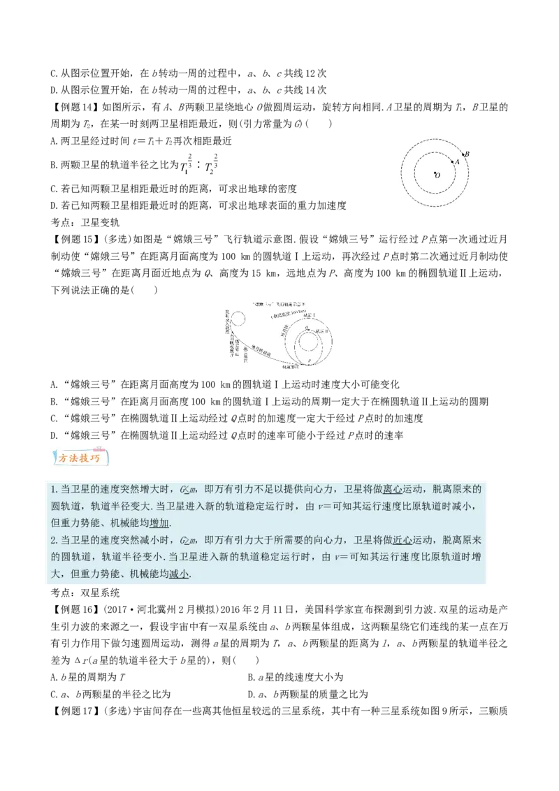 考向10万有引力应用-备战2022年高考物理一轮复习考点微专题_04高考物理_新高考复习资料_2022年新高考复习资料_备战2022年高考物理一轮复习考点微专题
