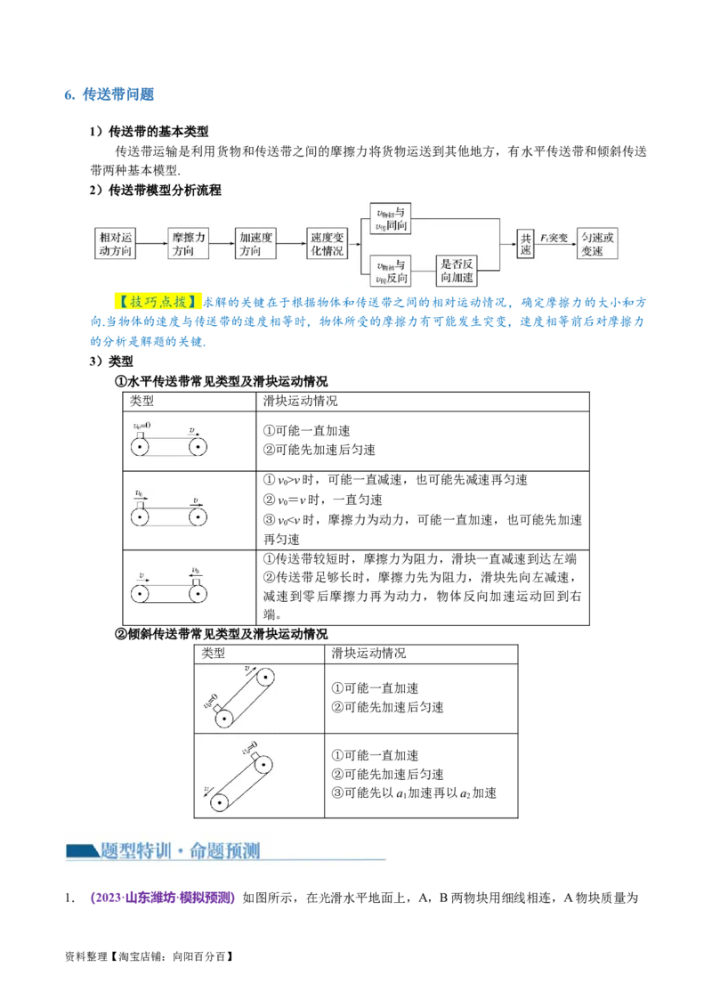 第02讲力与直线运动（讲义）（解析版）_04高考物理_新高考复习资料_2024新高考复习资料_二轮复习资料_2024年高考物理二轮复习讲练测（新教材新高考）_配套讲义（原卷版+解析版）