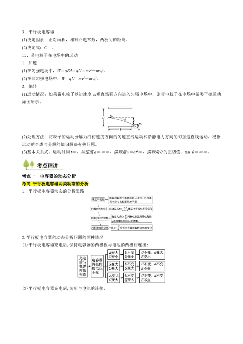 考点34电容器带电粒子在电场中的运动（核心考点精讲精练）（解析版）_04高考物理_2025年新高考资料_一轮复习_备战2025年高考物理一轮复习考点帮（新高考通用）（完结）