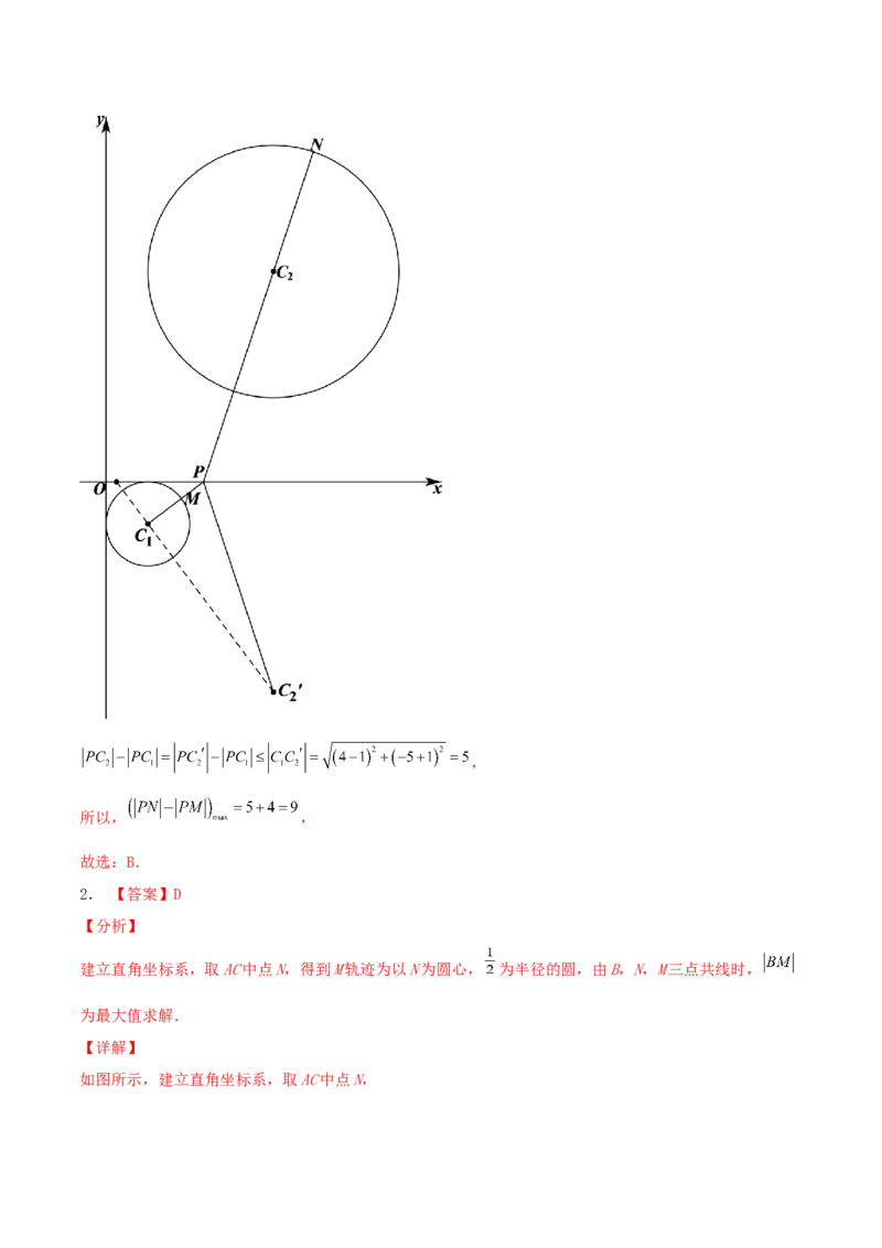 考向39直线与圆、圆与圆的位置关系-备战2022年高考数学一轮复习考点微专题（新高考地区专用）(31183039)_02高考数学_新高考复习资料_2022年新高考资料