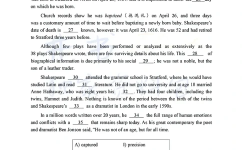 2021年12月大学英语四级考试真题卷2_最新更新，视频都在这_2026、6月四级速转存易和谐_四六级真题+资料包_四级真题_2021年12月CET4