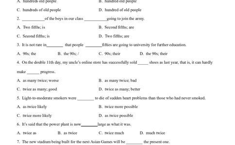 考向05数词(原卷版)-备战2022年高考英语一轮复习考点微专题_03高考英语_新高考复习资料_2022年新高考资料_2022年新高考英语一轮复习_备战2022年高考英语一轮复习考点微专题8.7更新