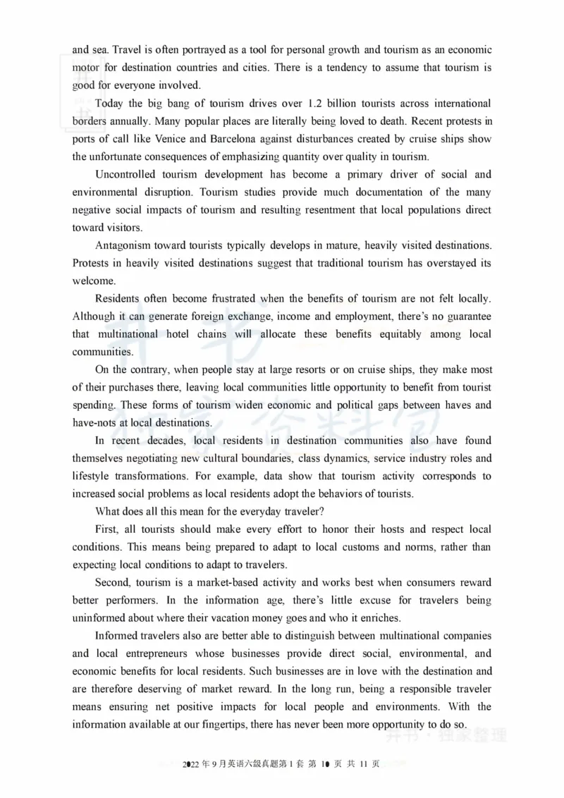 2022年09月大学英语6级真题（全三套）_最新更新，视频都在这_2026、6月四级速转存易和谐_四六级真题+资料包_六级真题_2022年09月六级真题及答案解析（全三套）