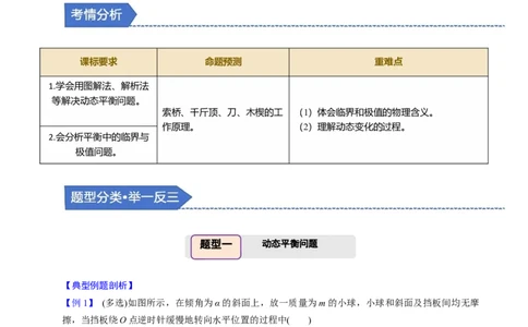 第06讲动态平衡和临界、极值问题三大题型（举一反三）（原卷版）_04高考物理_2025年新高考资料_二轮复习_备战2025年高考物理举一反三系列（新高考通用）3406669