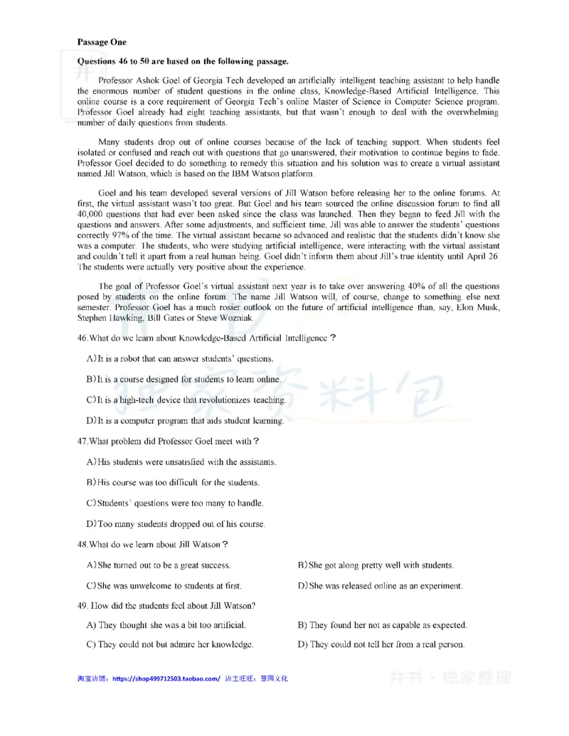 2019年12月大学英语四级考试真题卷1_最新更新，视频都在这_2026、6月四级速转存易和谐_四六级真题+资料包_四级真题_2019年12月CET4