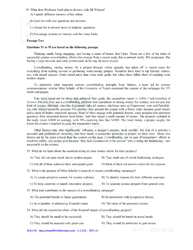 2019年12月大学英语四级考试真题卷1_最新更新，视频都在这_2026、6月四级速转存易和谐_四六级真题+资料包_四级真题_2019年12月CET4