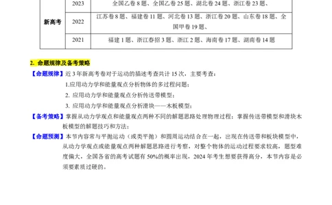 考点25动力学和能量观点的综合应用（核心考点精讲精练）-备战2024年高考物理一轮复习考点帮（新高考专用）（原卷版）_04高考物理_新高考复习资料_2024新高考复习资料_一轮复习资料