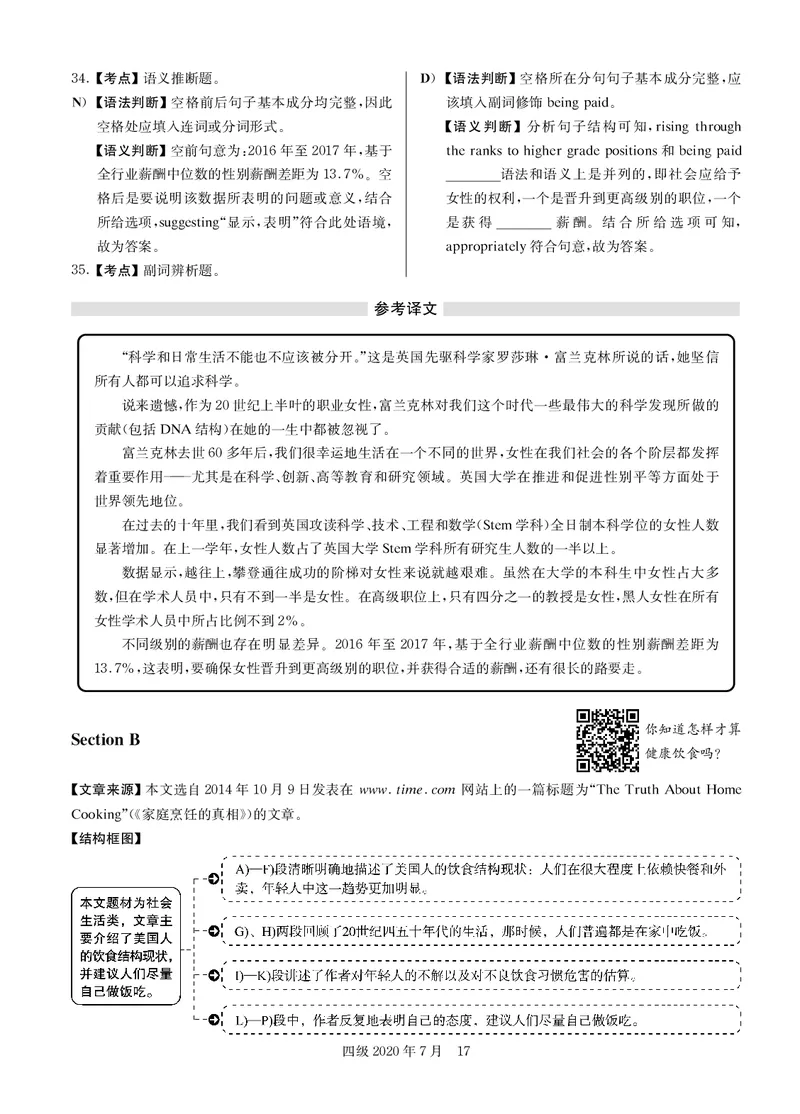 2020.07英语四级解析全1套_02.四六级真题+模拟题（0128）_四级真题+音频+解析(0128)_03.2016&mdash;2025年新题型_2020年07月四级