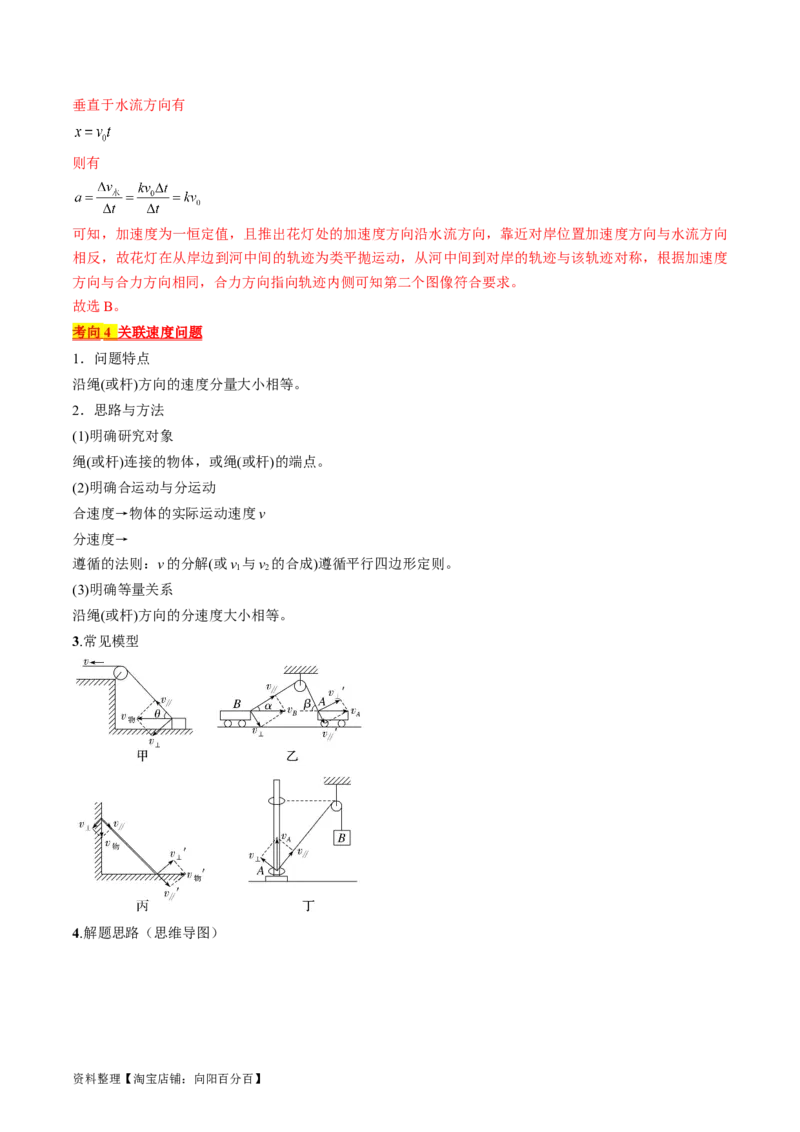 考点15运动的合成与分解（解析版）_04高考物理_通用版（老高考）复习资料_2024年复习资料_完备战2024年高考物理一轮复习考点帮（全国通用）_答案解析版