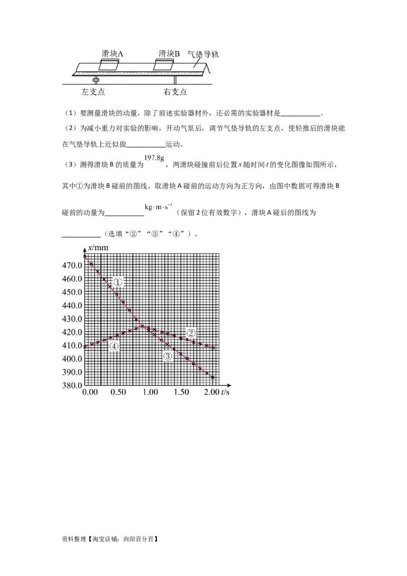 第25讲　实验：验证动量守恒定律（原卷版）_04高考物理_新高考复习资料_2024新高考复习资料_一轮复习资料_完划重点2024年高考一轮复习精细讲义
