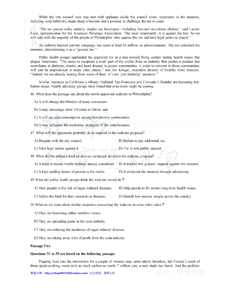 2019年12月大学英语四级考试真题卷3_最新更新，视频都在这_2026、6月四级速转存易和谐_四六级真题+资料包_四级真题_2019年12月CET4