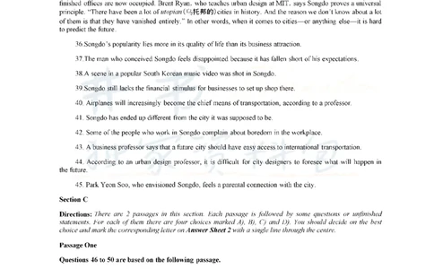 2019年12月大学英语四级考试真题卷3_最新更新，视频都在这_2026、6月四级速转存易和谐_四六级真题+资料包_四级真题_2019年12月CET4
