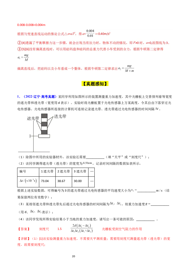 考点13实验四探究加速度与力和质量的关系（核心考点精讲精练）-备战2024年高考物理一轮复习考点帮（新高考专用）（解析版）_04高考物理_新高考复习资料_2024新高考复习资料