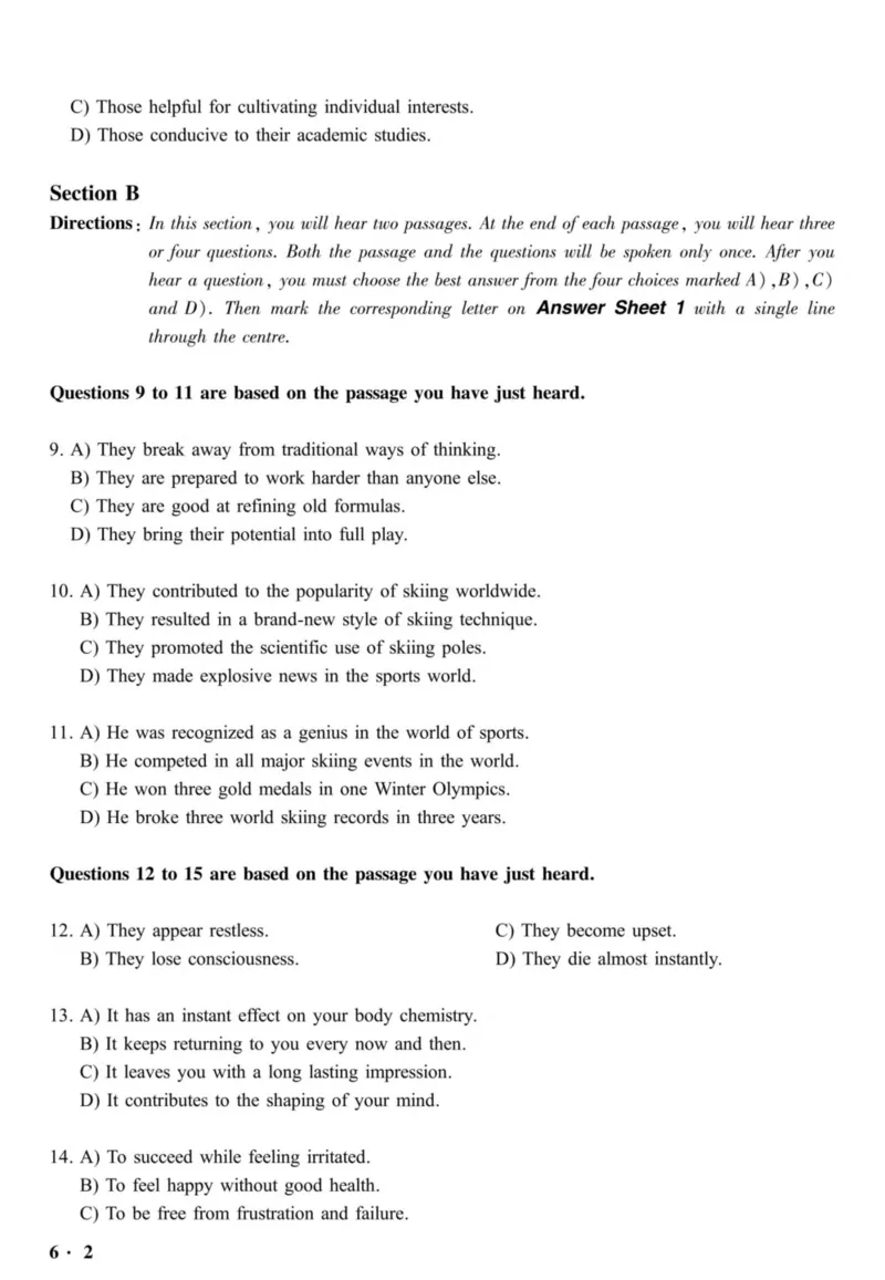 2019.06六级真题全3套(带书签)_02.四六级真题+模拟题（0128）_六级真题+音频+解析(0128)_03.2016&mdash;2025六级新题型_2019年06月六级