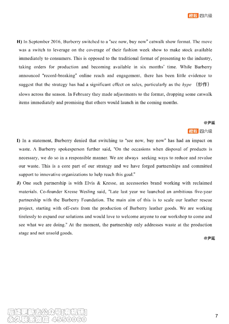 [8.19]--匹配题精讲精练4_最新更新，视频都在这_2026，6月六级速转存易和谐_1、2025年6月六级_10.2026六级英语橙啦_{1}--课程_{8}--阅读精讲精练