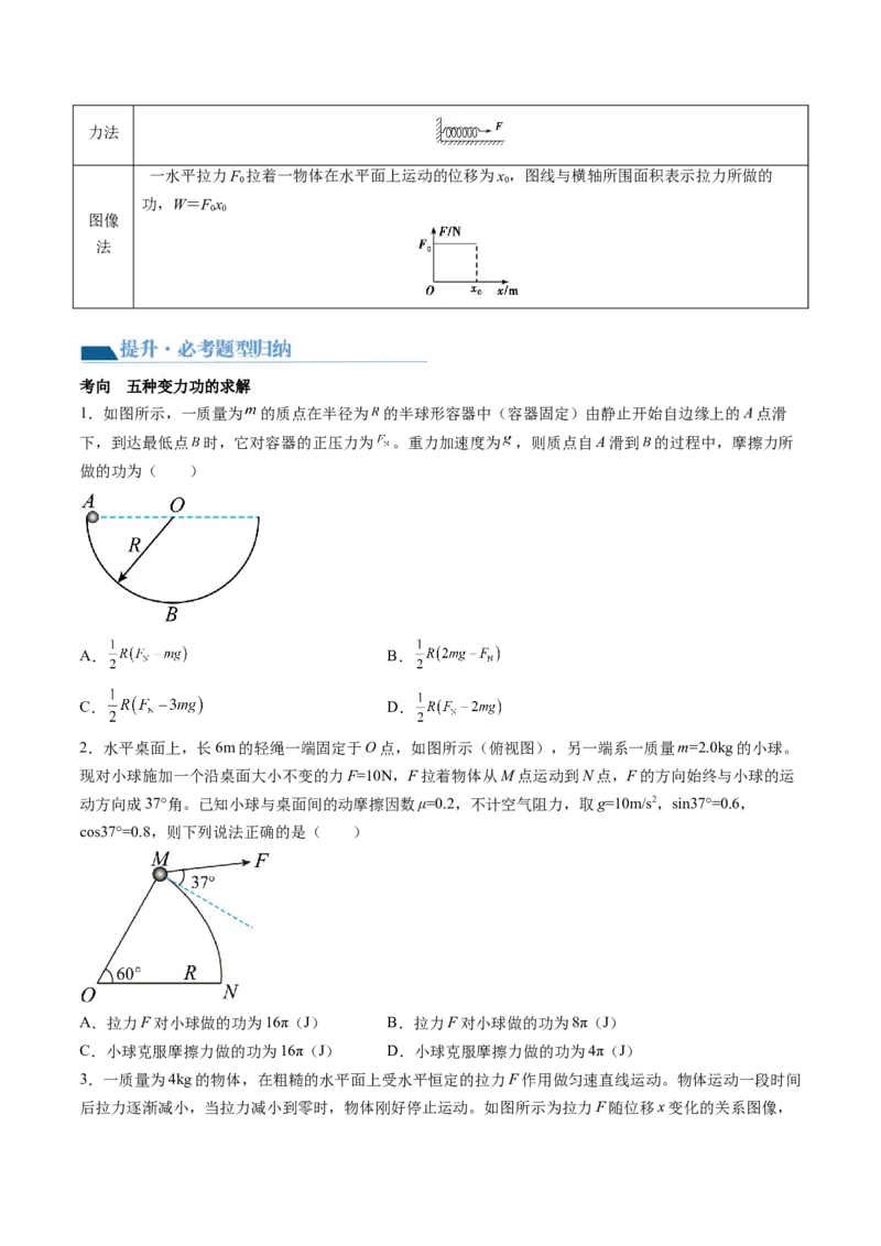 第25讲功和功率（讲义）（原卷版）_04高考物理_新高考复习资料_2024新高考复习资料_一轮复习资料_2024年高考物理一轮复习讲练测（讲义+练习+课件）（新高考）_讲义+练习