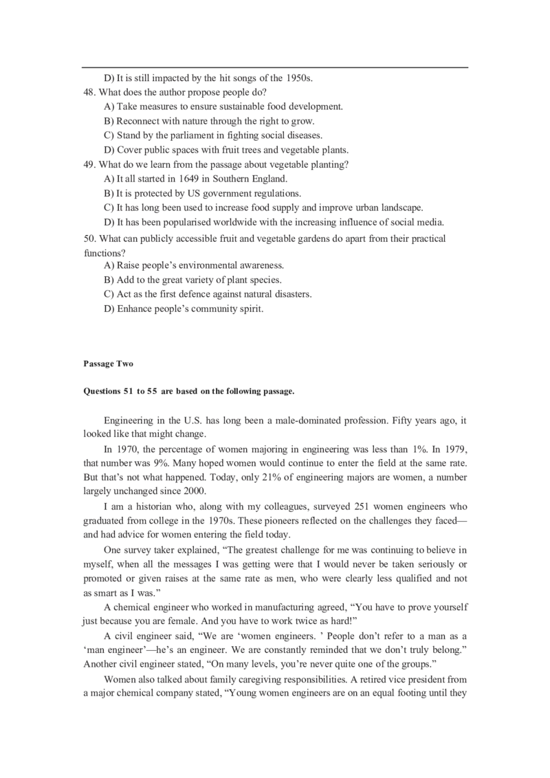 2024年12月四级真题全3套_02.四六级真题+模拟题（0128）_四级真题+音频+解析(0128)_03.2016&mdash;2025年新题型_2024年12月四级_2024.12四级真题word