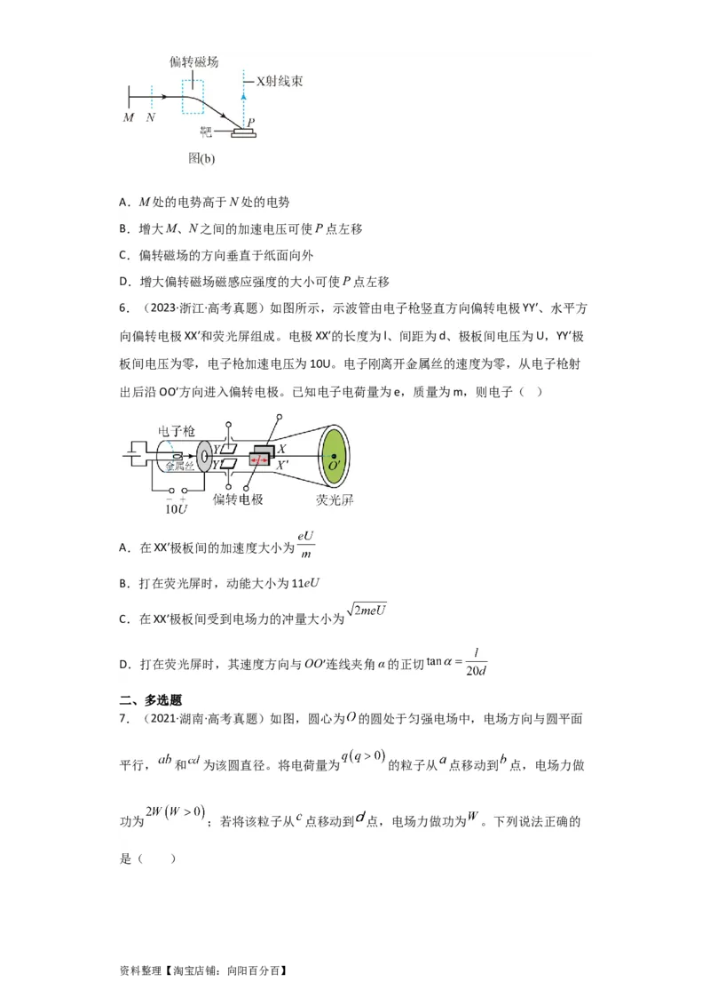 第28讲　电容动态分析及带电粒子在电场中的运动（原卷版）_04高考物理_新高考复习资料_2024新高考复习资料_一轮复习资料_完划重点2024年高考一轮复习精细讲义