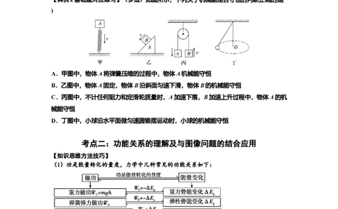 知识点38：机械能守恒定律和功能关系的理解及应用（原卷版）_04高考物理_通用版（老高考）复习资料_2024年复习资料_基础版2024届高考物理一轮复习讲义及对应练习