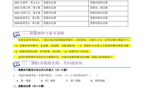 考点12复数（6种题型5个易错考点）（原卷版）_02高考数学_新高考复习资料_2024年新高考资料_一轮复习资料_一轮复习讲义2024年高考数学复习全程规划（新高考）_核心考点讲义