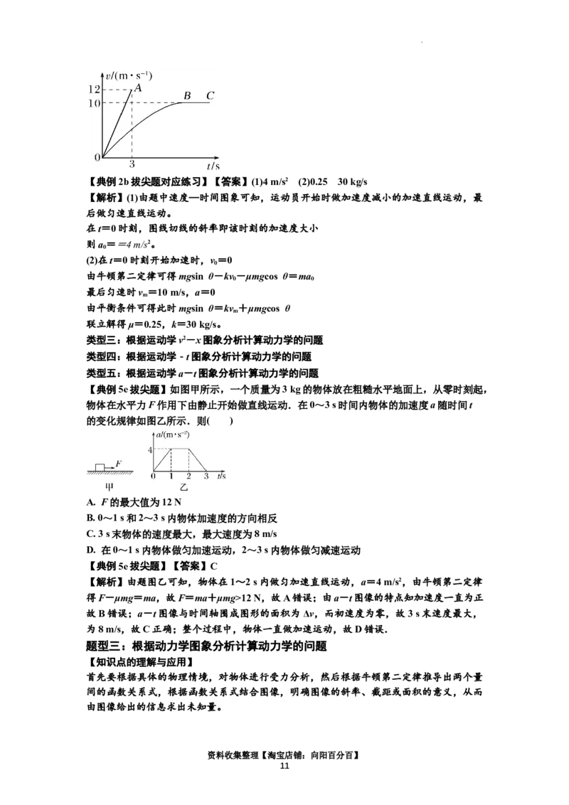 知识点13：单个物体模型的动力学问题（拔尖解析版）_04高考物理_新高考复习资料_2024新高考复习资料_一轮复习资料_拔尖版2024届高考物理一轮复习讲义及对应练习