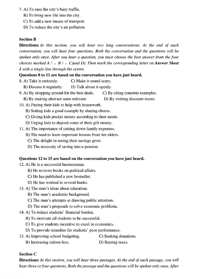 2024.06英语四级真题第2套_最新更新，视频都在这_2026、6月四级速转存易和谐_四六级真题+资料包_四级真题_2024年CET4真题及答案解析(全三套)