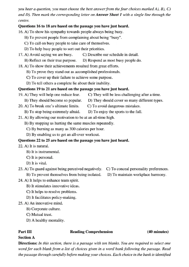2024.06英语四级真题第2套_最新更新，视频都在这_2026、6月四级速转存易和谐_四六级真题+资料包_四级真题_2024年CET4真题及答案解析(全三套)