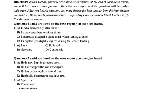 2024.06英语四级真题第2套_最新更新，视频都在这_2026、6月四级速转存易和谐_四六级真题+资料包_四级真题_2024年CET4真题及答案解析(全三套)