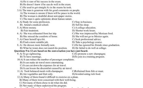 2014年6月六级考试真题（三）_02.四六级真题+模拟题（0128）_六级真题+音频+解析(0128)_02.2013&mdash;2015六级旧题型_2014年06月六级