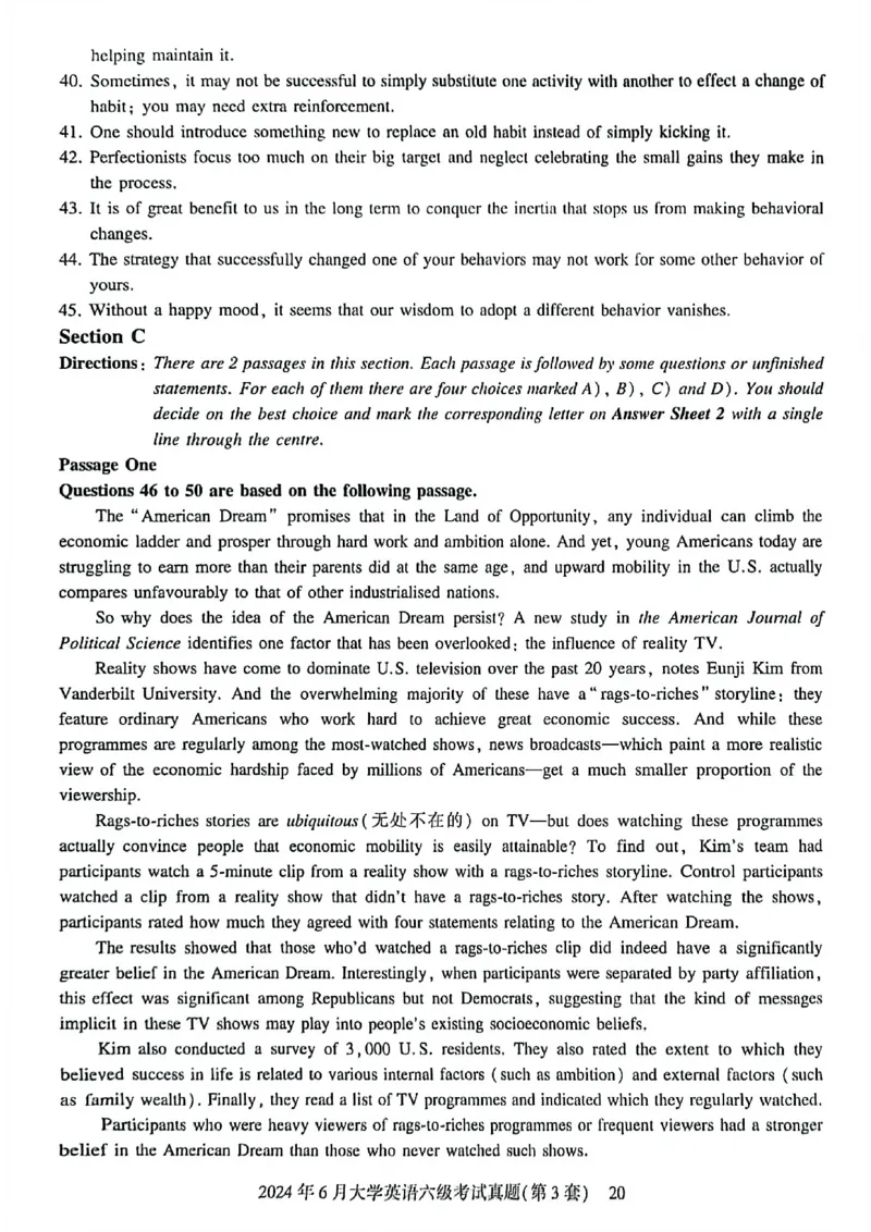 2024年6月六级三套真题带答案解析_最新更新，视频都在这_2026，6月六级速转存易和谐_讲义_就这样过英语六级真题+模拟