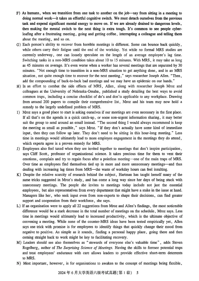 2024年6月六级三套真题带答案解析_最新更新，视频都在这_2026，6月六级速转存易和谐_讲义_就这样过英语六级真题+模拟