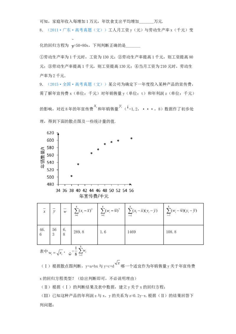 考向51变量间的相关关系、统计案例-备战2022年高考数学一轮复习考点微专题（新高考地区专用）(31621383)_02高考数学_新高考复习资料_2022年新高考资料