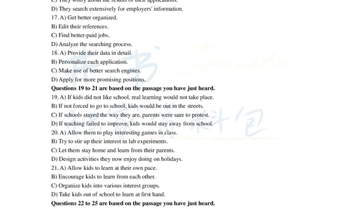 2018年6月大学英语四级考试真题卷2_最新更新，视频都在这_2026、6月四级速转存易和谐_四六级真题+资料包_四级真题_2018年6月CET4